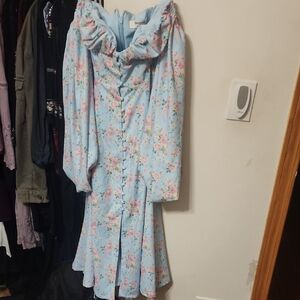 Floral Blue Dress